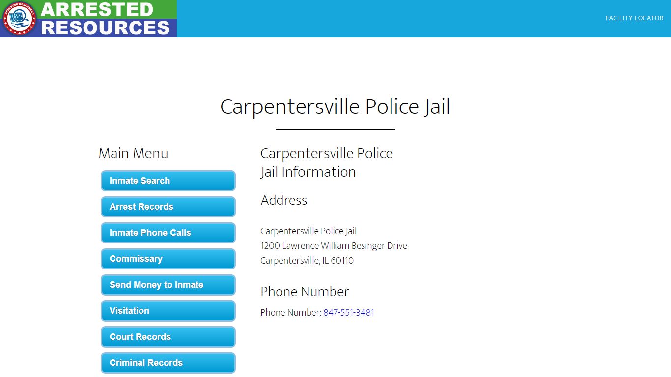 Carpentersville Police Jail - Inmate Search - Carpentersville, IL